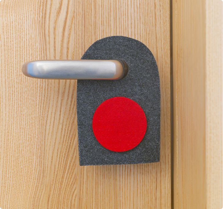 City-Hotel Ochsen Zug – Türschild am Zimmer